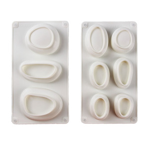 Chảo Nướng Bánh Bằng Đá Elip Silicon Đá 3D Dụng Cụ Làm Bánh Mousse Tráng Miệng Khuôn Đúc Đá Thủ Công Bê Tông Thạch Cao - Product Image 5