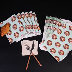 Sous-plat jetable personnalisé en papier, plateau en papier anti-graisse pour la nourriture occidentale, logo personnalisé - Product Image 4