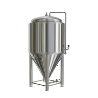 Fermenteur commercial de bière artisanale 4BBL en acier inoxydable SUS304, cuve conique avec enveloppe de refroidissement et vanne de pression