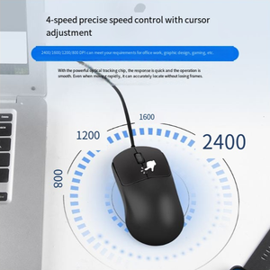 Черная USB проводная мышь 2-метровый Удлиненный кабель, прочная и универсальная мышь для ноутбуков и настольных компьютеров - Product Image 5
