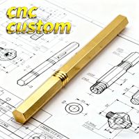 Services d'usinage CNC, stylo Boutiq, matériel hexagonal, stylo en cuivre fait à la main, design personnalisé, stylo cylindrique hexagonal en laiton