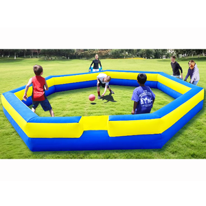 Terrain de Gaga Ball Gonflable d'Extérieur avec Souffleur Puissant et Clôture Portable pour Activités Scolaires et Familiales - Product Image 1