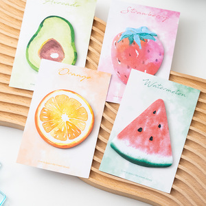 Notes autocollantes créatives en forme de fruits, style dessin animé, irrégulières, mignonnes, pour messages et mémos, pour filles - Product Image 3