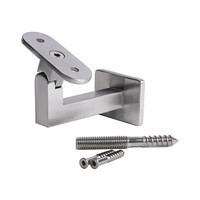 SS316L Satin Finish 42.4mm Tube Acier Inoxydable Main Courante Raccord Escalier Rampe Accessoires Main Courante Support-Carré W Adj. Selle