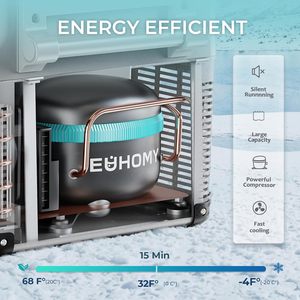 Réfrigérateur électrique EUHOMY 48QT 12V, glacière portable, commande par application, congélateur compact, multifonction, utilisation en extérieur - Product Image 3