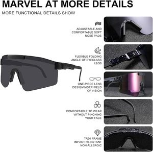 For High-EndPC Sports <b>Eyewear</b> Outdoor Fashionable Blue Coating Sunglasses for Cross-Border Riding - Product Image 2