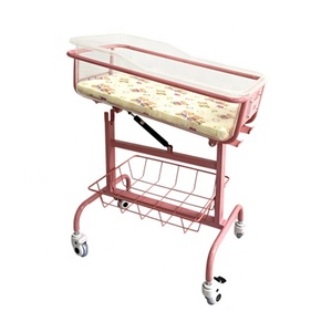 Cuna de Alta Calidad para Bebés, Cuna de <span class=keywords><strong>Hospital</strong></span> para Recién Nacidos, Cuna Ajustable con Ruedas Silenciosas y Cesta de Almacenamiento - Product Image 5