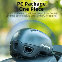 ROCKBROS — casque de vélo respirant unisexe, moulé à l'intérieur, protection contre les chocs, chapeau réglable, équipement de cyclisme
