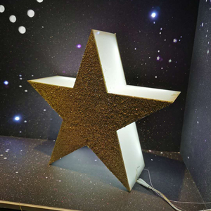 Cửa sổ hiển thị giáng sinh trang trí Vàng thắp sáng ngôi sao giáng sinh - Product Image 2