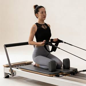 Lit de Pilates en alliage d'aluminium, petit, blanc, personnalisable, pour cours privés, salle de sport à domicile, studio de yoga, équipement de sport et de fitness - Product Image 6