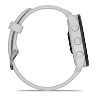 Reloj Inteligente Garmin (AMOLED) FORERUNNER 165 Music Gris Niebla Blanco Piedra 43 mm Silicona Líquida GPS Monitor de Ritmo Cardíaco Óptico