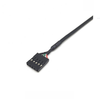 Cable USB 2.0 Mini Personalizado de Ángulo Izquierdo, Macho a Hembra Dupont de 2.54mm y 5 Pines, con Cubierta de PVC y Blindaje Trenzado para Cámaras y Computadoras