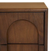 Ensemble de meubles de chambre à coucher de luxe en bois de noyer, commode à 6 tiroirs, commode double