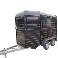 Remorque de cheval de charge droite à 2 chevaux personnalisée en usine pour camion de restauration rapide camion de crème glacée fabriqué avec de l'aluminium en acier inoxydable