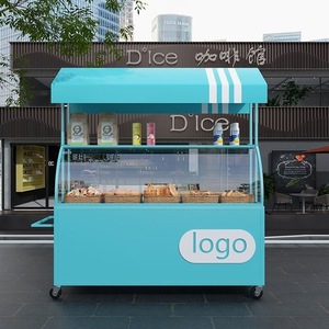 Mobile Bakery Cart With Sliding Door Display Case For Cake And Dessert Sales In Shopping Mall - Product Image 1