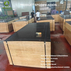 <span class=keywords><strong>Contreplaqué</strong></span> filmé noir de 18 mm, 4x8 pieds |   Panneau de construction marin en eucalyptus <span class=keywords><strong>pour</strong></span> coffrage en béton - Product Image 2