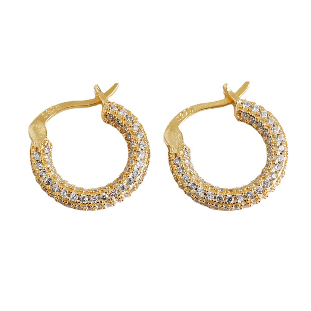 MJ Trendy Fashion 925 Sterling Silver Earrings with Zircon