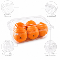 Conteneur en plastique PET de qualité alimentaire personnalisé, écologique, pour fruits, boîte à légumes empilable transparente, raisins, cerises, tomates, vente en gros