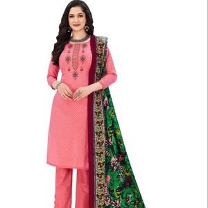 Nouveau travail de broderie fabuleux avec la collection de coton de pelouse Vente en ligne de robe martiale indienne et pakistanaise de Dress Mart - Product Image 1