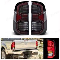 Luz Trasera LED JOP4X4, Luz Trasera Roja Ahumada, Lente de PC Roja, 12V para Hilux VIGO 2005-2014, Luz Trasera LED Impermeable