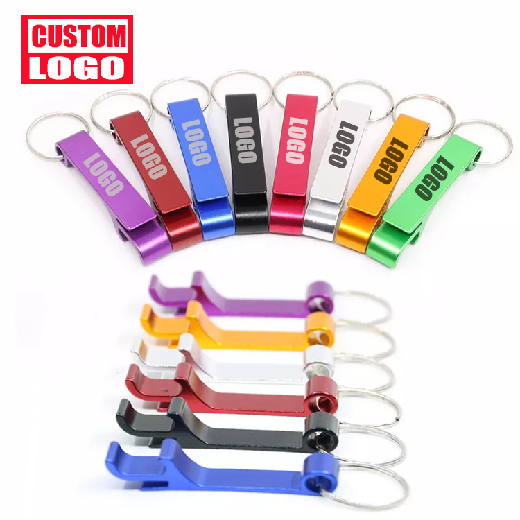 Небольшая открывалка для бутылок с логотипом на заказ, брелок, кольцо для ключей, Классический многофункциональный Открыватель для банок, открывалки для пивных бутылок