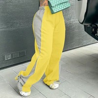2025 Promotion Chaude Pantalon de Sport pour Femmes Automne Hiver, Jogger Décontracté à Taille Élastique, Patchwork de Couleurs et Jambes Larges