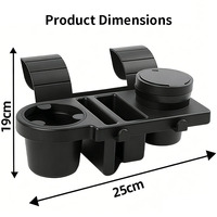 Support de rangement multifonctionnel en plastique pour porte de voiture avec porte-gobelet, boîte de rangement pour téléphone et cendrier