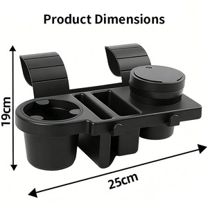Portavasos Lateral para Puerta de Coche con Caja de Almacenamiento para Teléfono y Cenicero, Estante de Almacenamiento Multifuncional de Plástico - Product Image 6