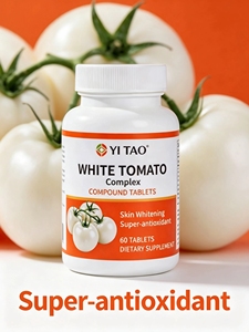 White <b>Tomato</b> Complex Tablets, Skin Whitening Supplement with Super Antioxidant, <b>Supports</b> Bright & Even Skin Tone, 60 Tablets. - Product Image 5