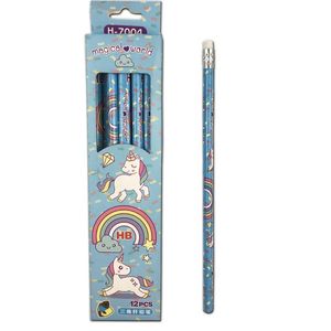Crayon de licorne arc-en-ciel créatif étudiant polyvalent écriture peinture HB stylo en bois crayon - Product Image 4