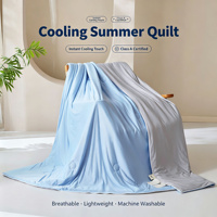 Couette rafraîchissante pour climatisation, taille King, légère et respirante, pour l'été, avec rembourrage en fibres monobloc, nylon et élasthanne