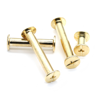 Vis Chicago M4 M5 en laiton, rivets de fond de sac et de ceinture, rivets à vis pour artisanat du cuir, pièces DIY faites à la main