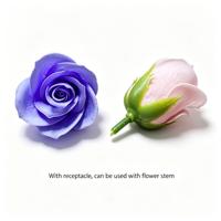 Bunga Sabun Mawar Mini Awakening 3.5cm 27 Warna, Bunga Buatan dengan Kubah Kaca, Bahan DIY, Gaya Romantis, Dekorasi Pernikahan
