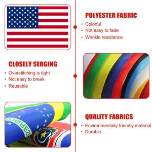 Vente en gros polyester mini petit <span class=keywords><strong>4</strong></span> "x 6" tous les pays drapeau à main nous états-unis drapeau américain agitant la main avec petit bâton poteaux en <span class=keywords><strong>bois</strong></span> - Product Image 4