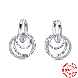 Pendientes de Aro de <span class=keywords><strong>Plata</strong></span> de Ley 925 de Alta Calidad con Forma de Corazón para Mujer, Pendientes de <span class=keywords><strong>Plata</strong></span>, Joyería de <span class=keywords><strong>Plata</strong></span> para Mujer, Pendientes de Flores, Regalo para Mujer - Product Image 2
