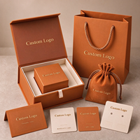 Ensemble d'emballage de boîte à bijoux magnétique avec logo personnalisé, ensemble d'emballage cadeau rigide à rabat, boîte en papier pour l'emballage de bagues et de boucles d'oreilles, boîtes en carton
