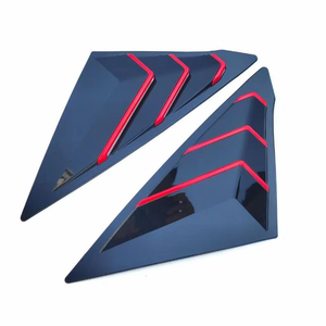 ฝาครอบหน้าต่างขนาดเล็กคาร์บอนสีเส้นสีแดงสําหรับฮอนด้าซีวิค <span class=keywords><strong>2022</strong></span> - Product Image 1