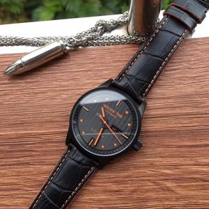 Personalized Stainless Steel Belt Style Men's Automatic Mechanical <b>Watch</b> Black Orange Super Cool Mid <b>Watch</b> - Product Image 3