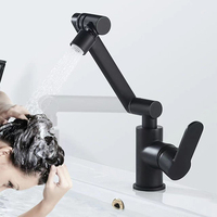 Robinet de salle de bains lavabo robinets d'eau mitigeurs pivotants en laiton Logo moderne contemporain en céramique poli 3 ans 1 pièces Bobao