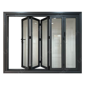 Top Manufacturer Frameless <strong>Folding</strong> Glass <strong>Window</strong> High Class Vertical Double <strong>Folding</strong> <strong>Window</strong> - Product Image 2