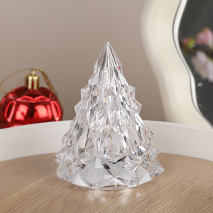 Vela Led Formas de árbol de Navidad Adornos de vidrio de mesa Árbol de Navidad Luces Led Vidrio Árboles de Navidad Adornos de vidrio - Product Image 2