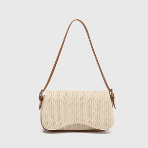 Women's Summer Vacation Style Small <b>Square</b> Straw Bag for Hot Selling Fashionable Fiber Woven Zip Closure Shoulder Bag Tanjing - Product Image 6