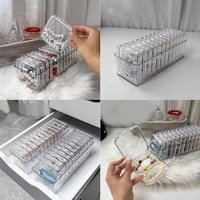 12 étuis de voyage écologiques en acrylique transparent de 3 mm d'épaisseur, légers et étanches, avec boîte transparente pour l'affichage
