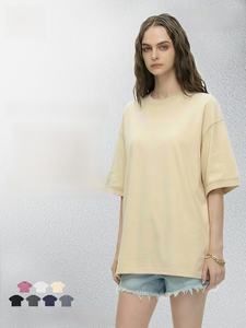 Camiseta de Corte Regular para <span class=keywords><strong>Hombre</strong></span>, Estilo Crop Top, Cuello Redondo, 100% Algodón, Ribete de Felpa Francesa, Logotipo Personalizado OEM, Casual, Sólida, Transpirable, Bordada - Product Image 4