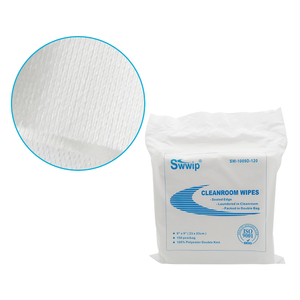 Lingettes découpées au laser de classe 1000 sans poussière 120g 9x9 Polyester 1009D pour salles blanches - Product Image 5
