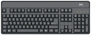 Versi UK Keyboard pembaca kartu tanpa sentuh NFC multifungsi operasi mekanik antarmuka USB untuk Departemen Lalu Lintas SSO - Product Image 3