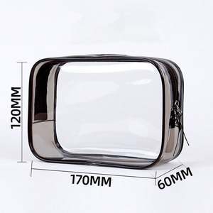 2024 Customize Clear PVC Transparent Travel Makeup <b>Bag</b> Portable Cosmetic Organizer <b>Bag</b> <b>Toiletry</b> <b>Bag</b> With Zipper for <b>Women</b> - Product Image 2