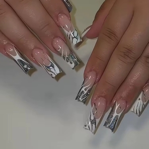 Ongles artificiels OEM ODM à presser, plusieurs couleurs, design complet, faux ongles pour salon de beauté - Product Image 4