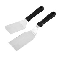 Spatule en acier inoxydable durable EVERSUN, bords biseautés, poignée en plastique, compatible lave-vaisselle/micro-ondes/four