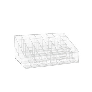 Transparent 36 And 40 Compartment Cosmetic Rack Lipstick Holder Storage <b>Box</b> For <b>Makeup</b> Organizers With No Lid PP Material - Product Image 3